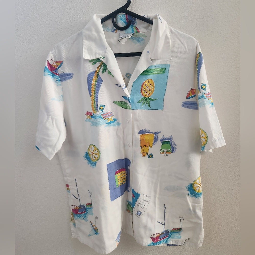 Koret Francisca Vintage Style Hawaiian Summer Blouse